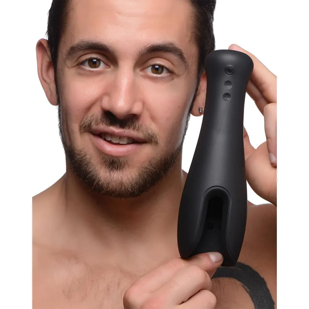 10X Vibrating Silicone Masturbator Stroker