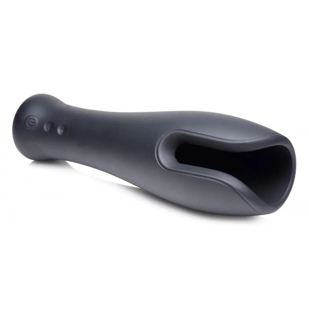 10X Vibrating Silicone Masturbator Stroker