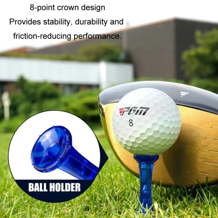 20pcs /Box PGM QT024 Golf Ball Tee Competition Ball Studs 8 Point Crown Tip Durable Anti-Hitting(Green)