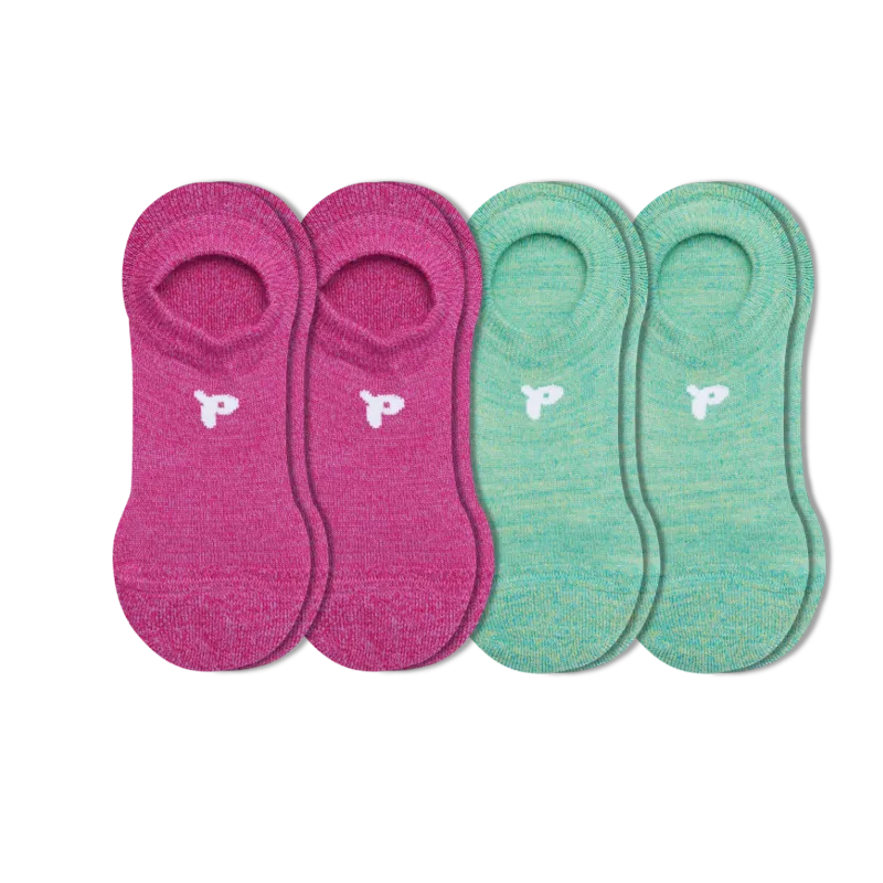 4 Pack - Women's No Show Socks