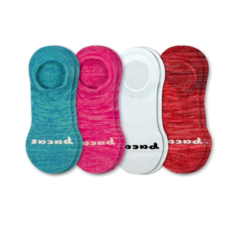 4 Pack - Women's No Show Socks