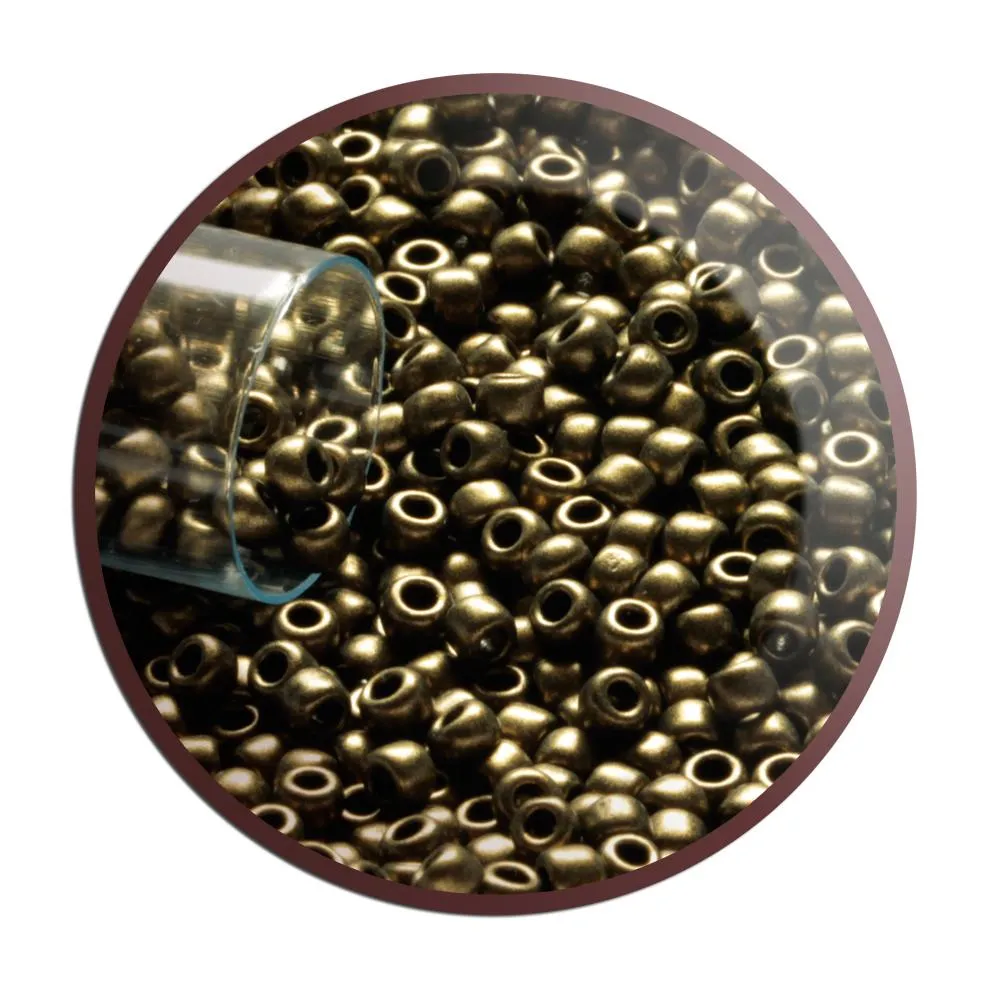 8/0 TR-Y615 Gold Metallic Suede Hybrid 10g/30g Round Toho Seed Beads - Beading Supply