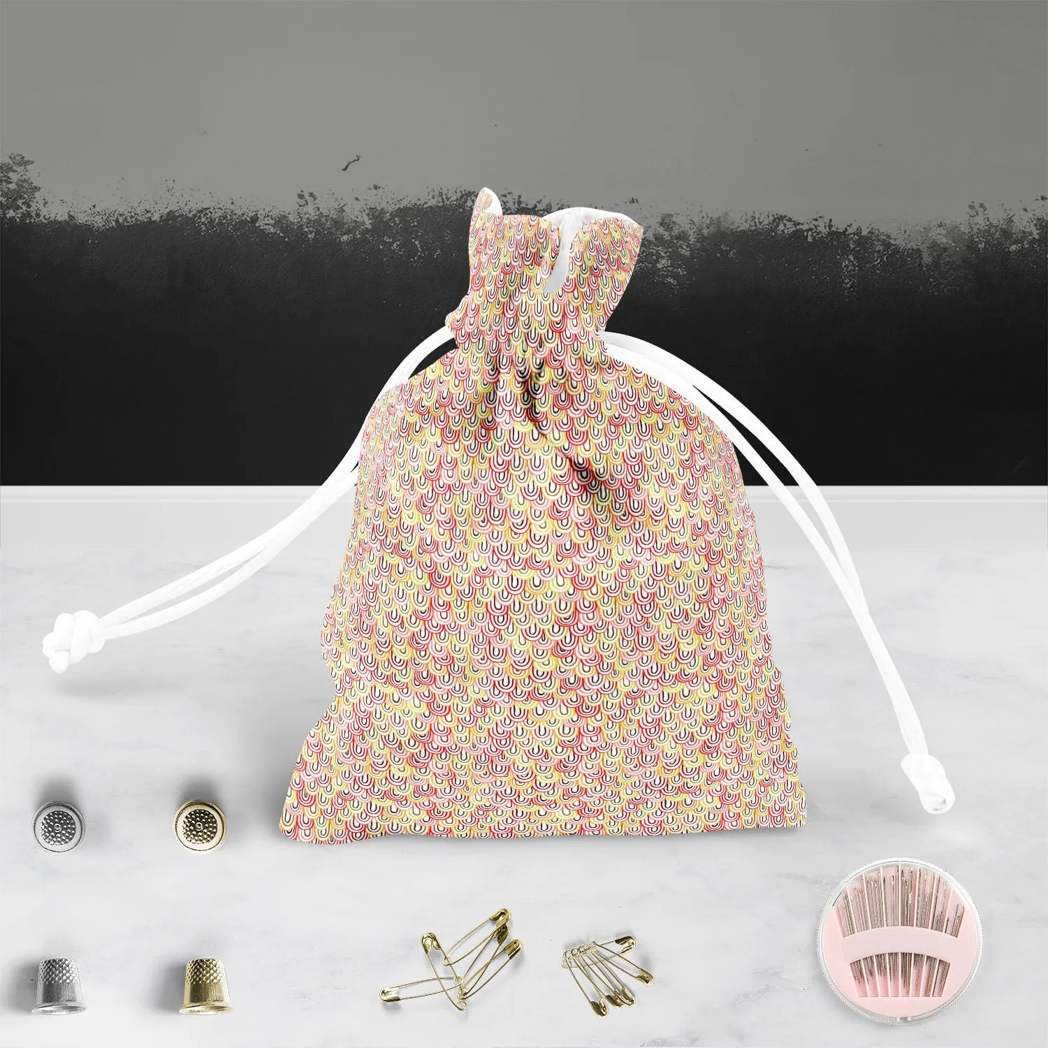 Abstract Doodles D1 Pouch Wrist Potli Bag | Bag for Weddings & Casual Parties