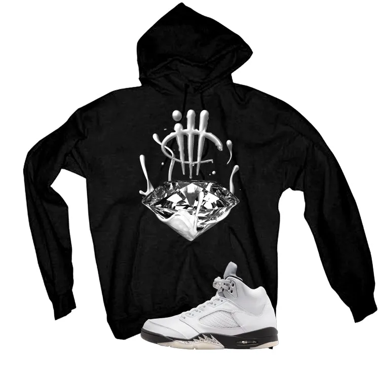 Air Jordan 5 White Black Black T-Shirt (Drip)| illcurrency