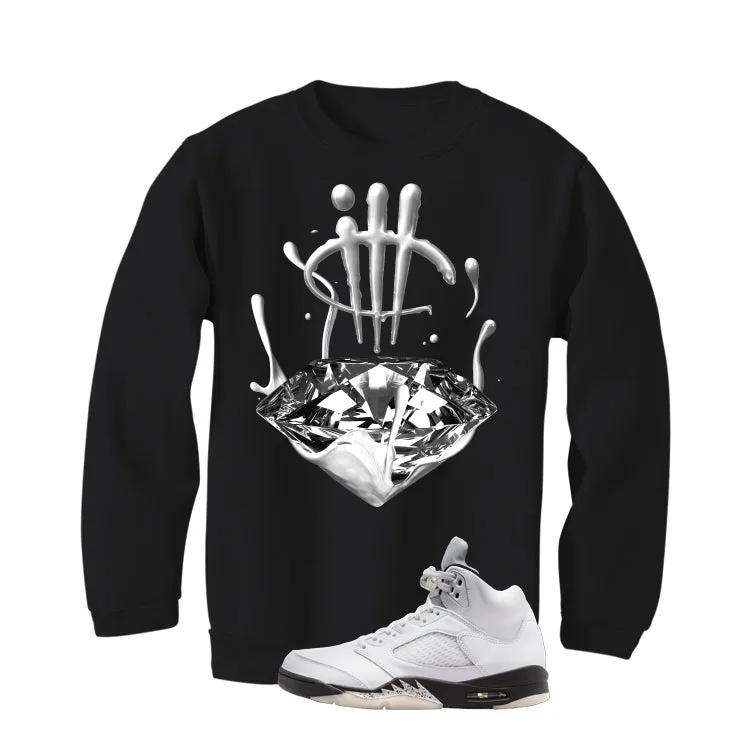 Air Jordan 5 White Black Black T-Shirt (Drip)| illcurrency