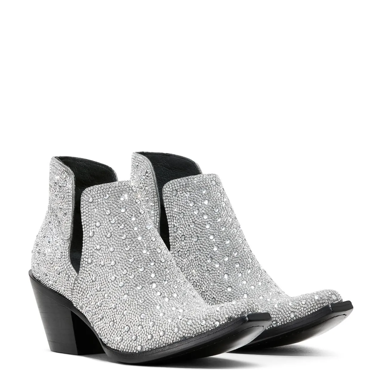 Ariat Women's Dixon Glitz Bootie Western Boot, Silver Sparkle