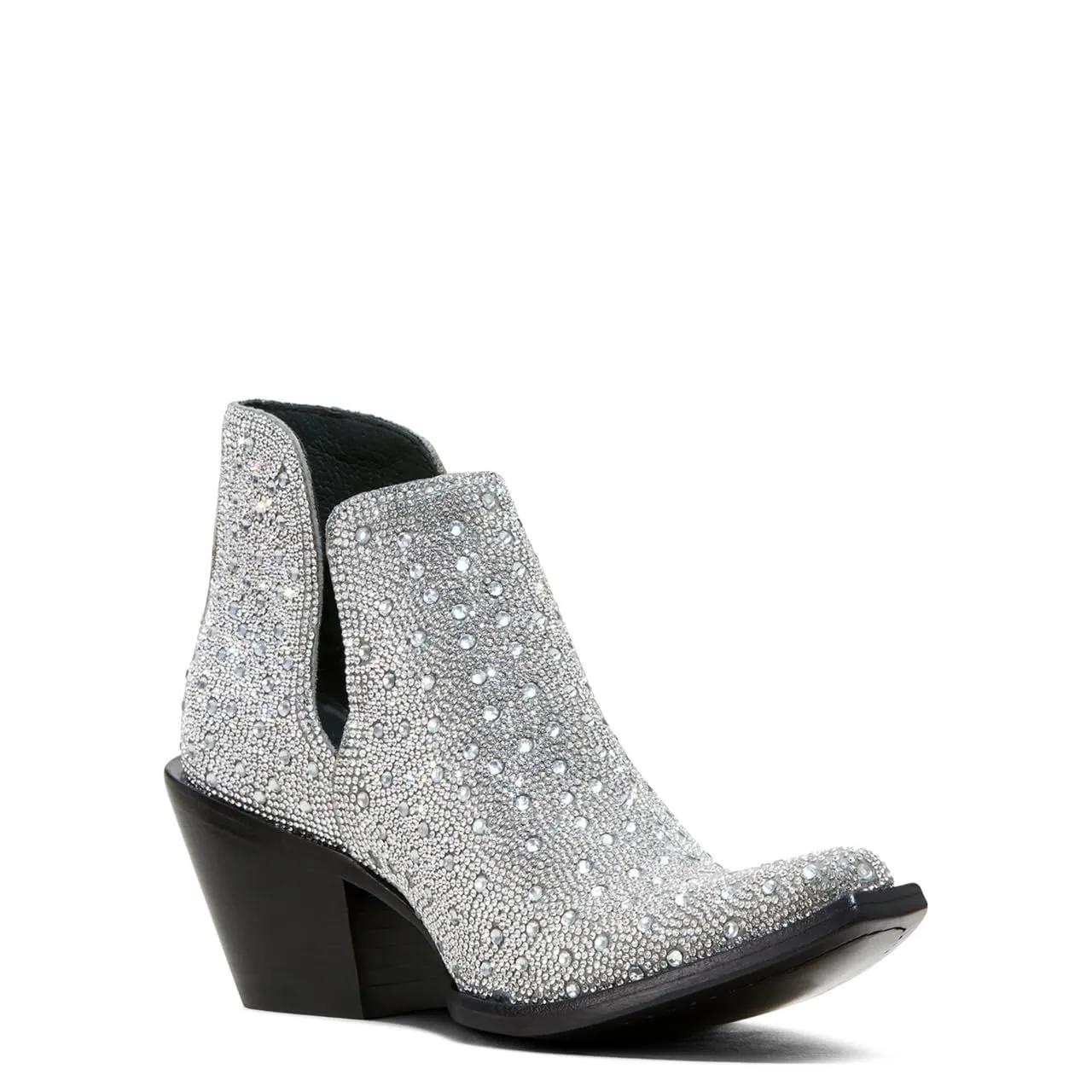Ariat Women's Dixon Glitz Bootie Western Boot, Silver Sparkle
