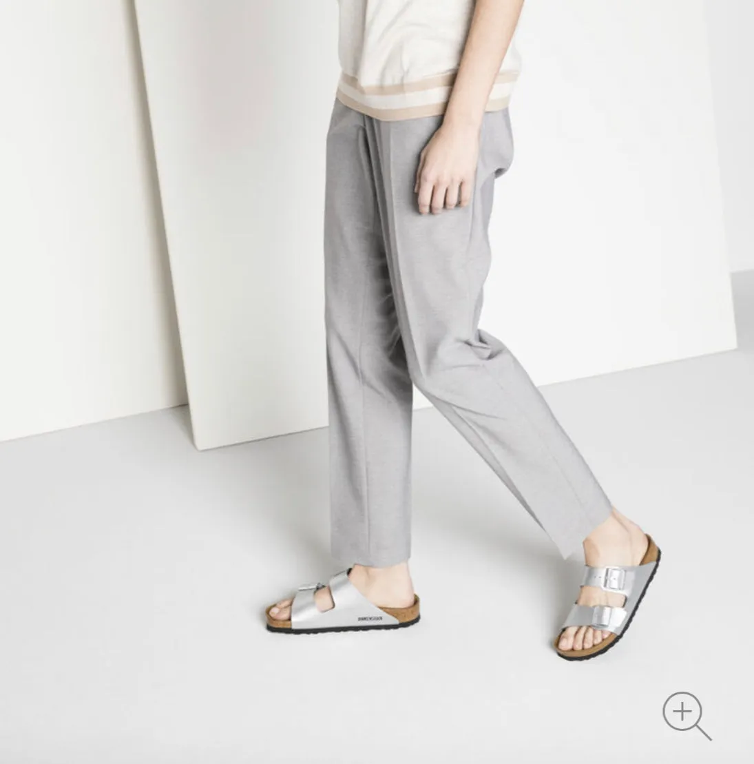 Birkenstock Arizona Silver Birko-Flor Made In Germany
