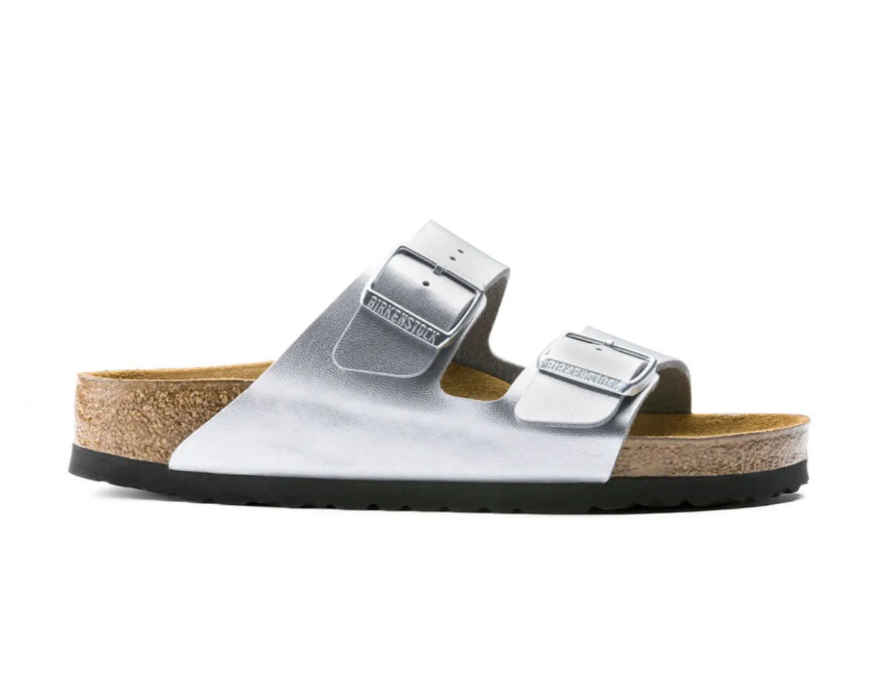 Birkenstock Arizona Silver Birko-Flor Made In Germany