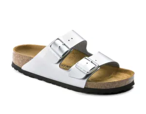 Birkenstock Arizona Silver Birko-Flor Made In Germany