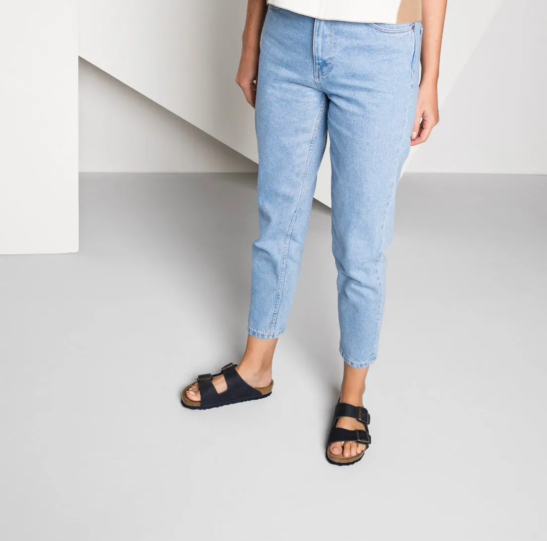Birkenstock Arizona Steer Indigo Leather Soft Footbed Made In Germany