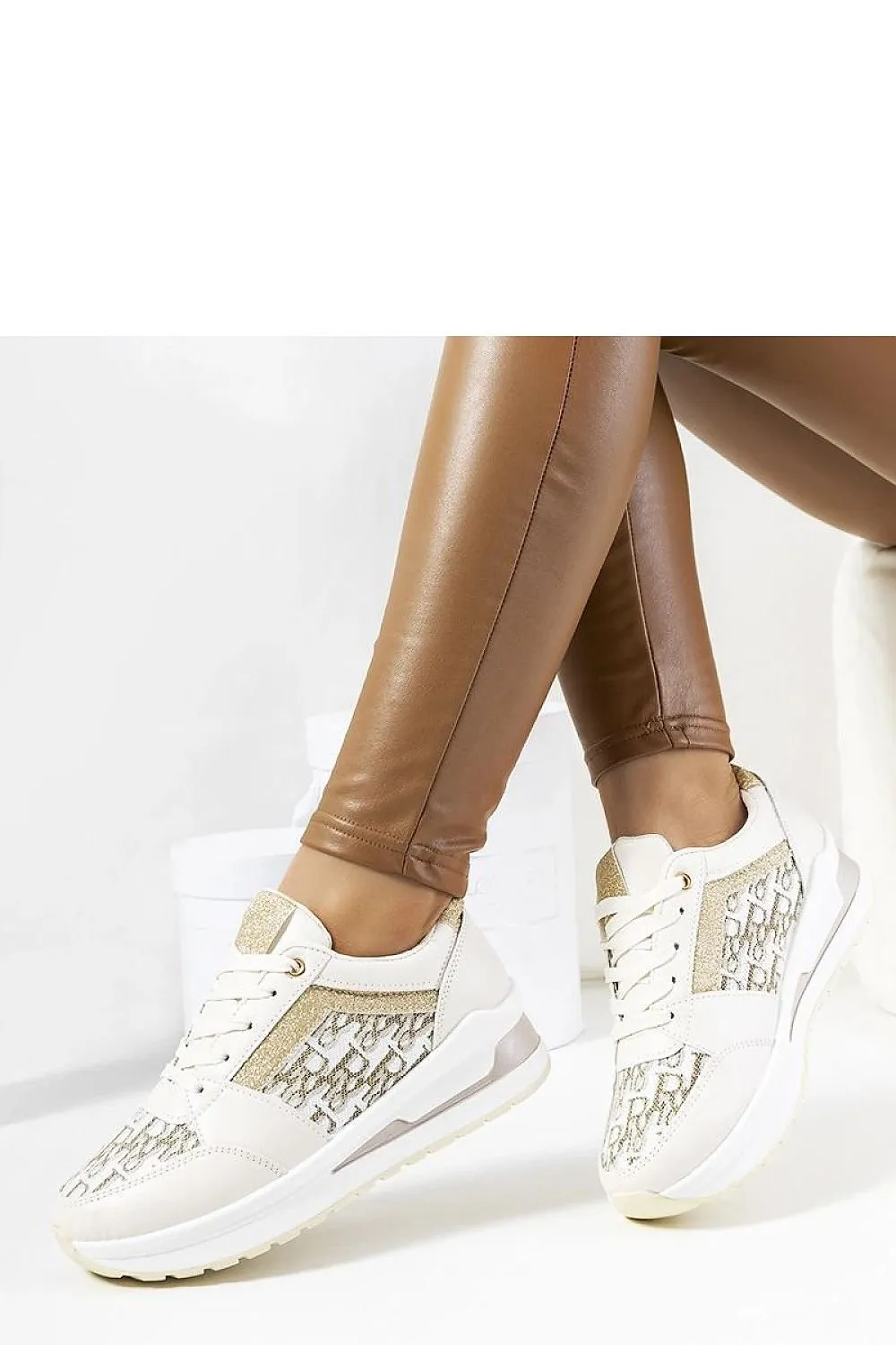 Black Patterned Sneakers