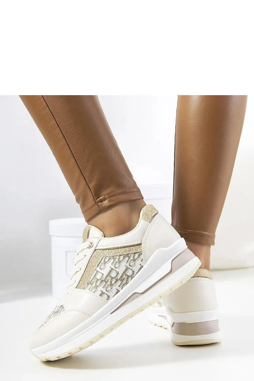 Black Patterned Sneakers