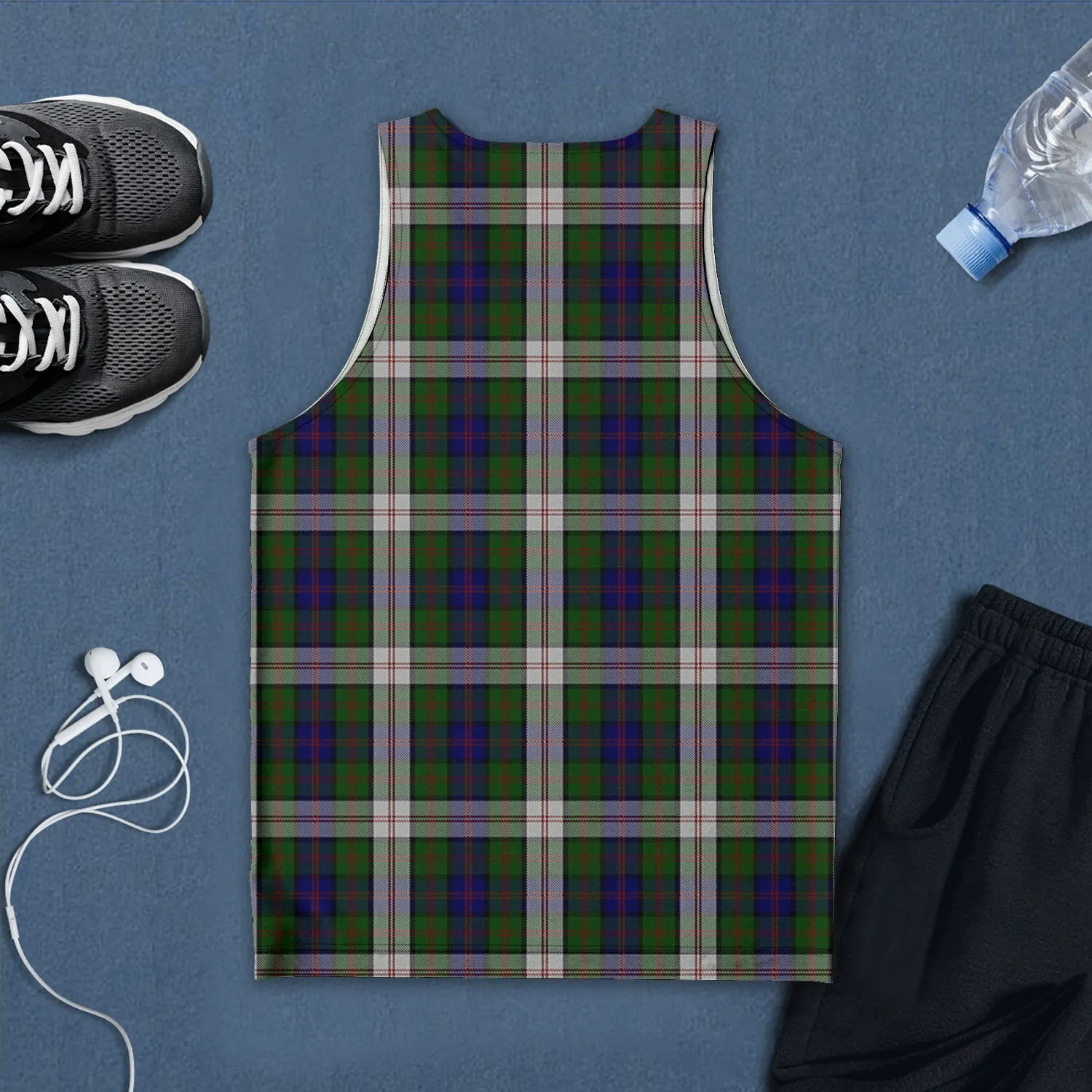 Blair Dress Tartan Mens Tank Top with Family Crest