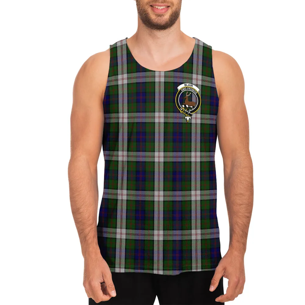 Blair Dress Tartan Mens Tank Top with Family Crest