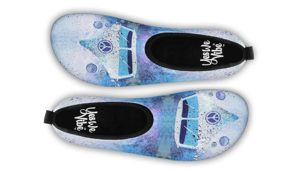 Blue Spray Paint Hippie Van