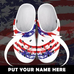 Christmas gift ideas employees, company gift ideas for customers Clogs-B05603 Custom Clogs Shoes, American Flag for Clog Shoes, Printed Shoes