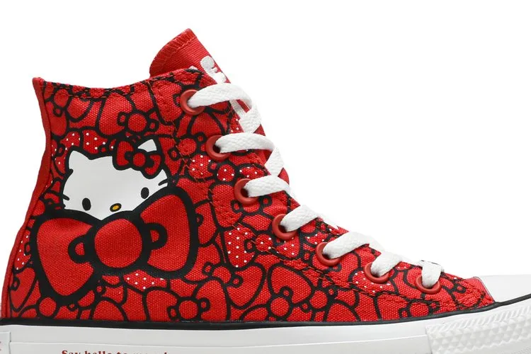 Converse Hello Kitty x Wmns Chuck Taylor All Star Hi 'Red' Sneakers, Red