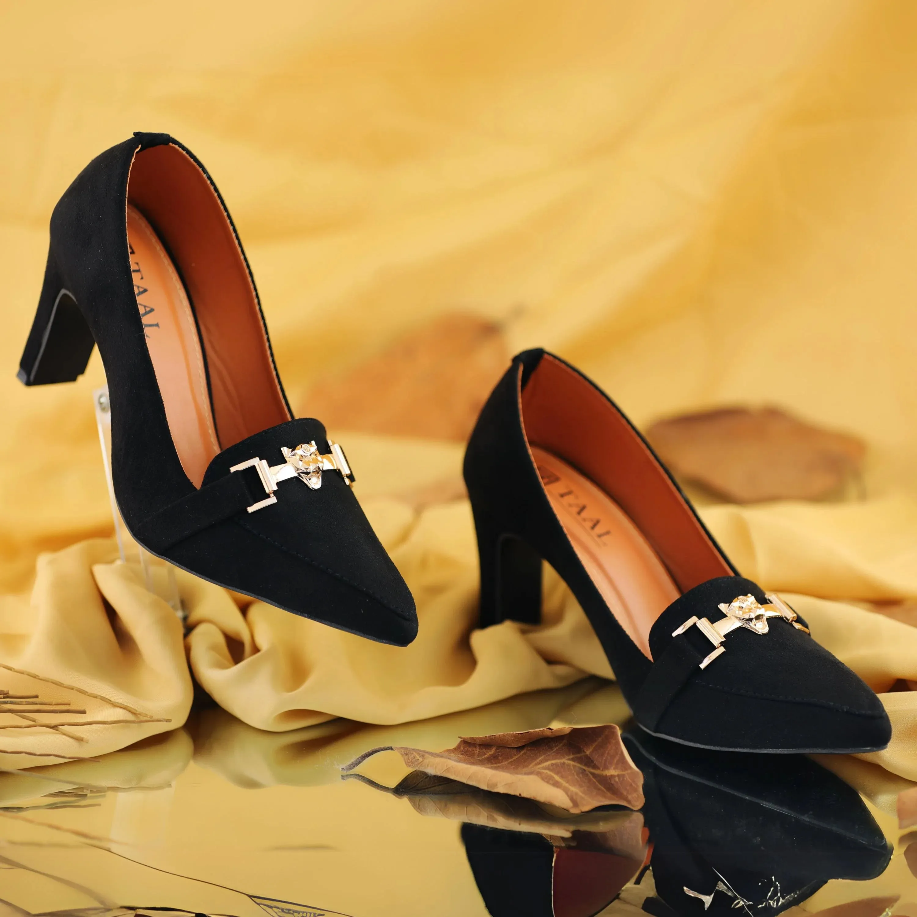 Debon Black women court shoes