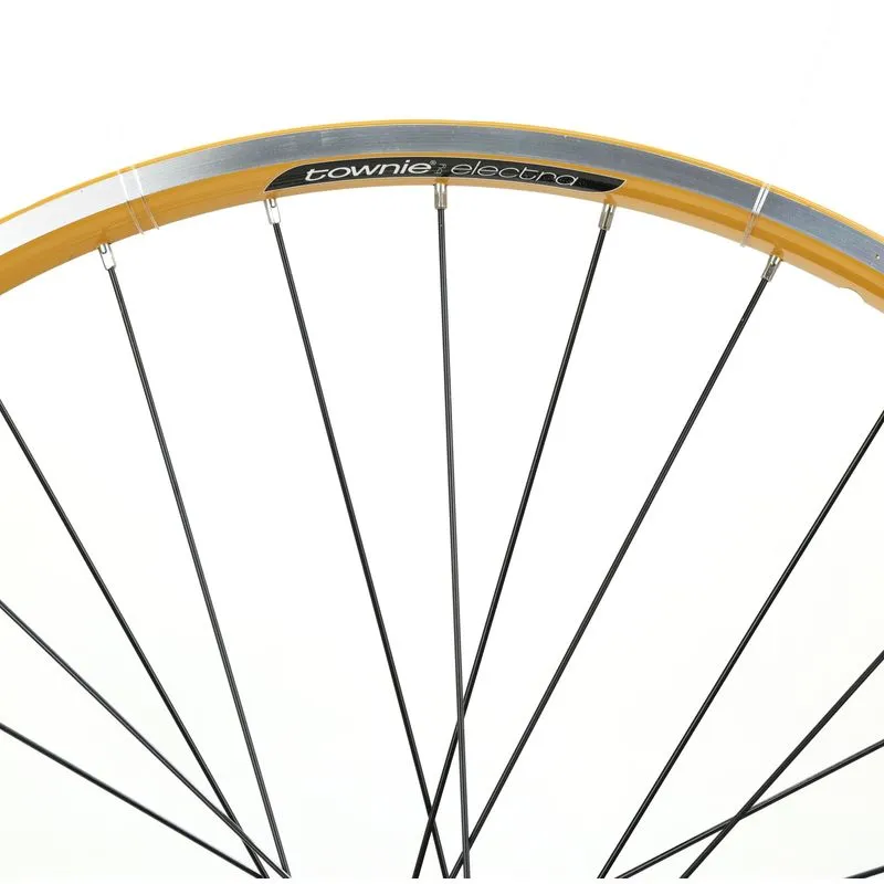 Electra Townie 7D 26" yellow Front Wheel, Clincher, Quick release, Rim Brake
