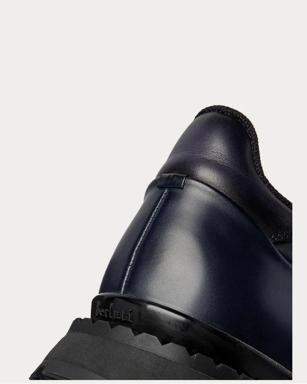 Fast Track Torino Leather and Neoprene  Navy low top sneakers