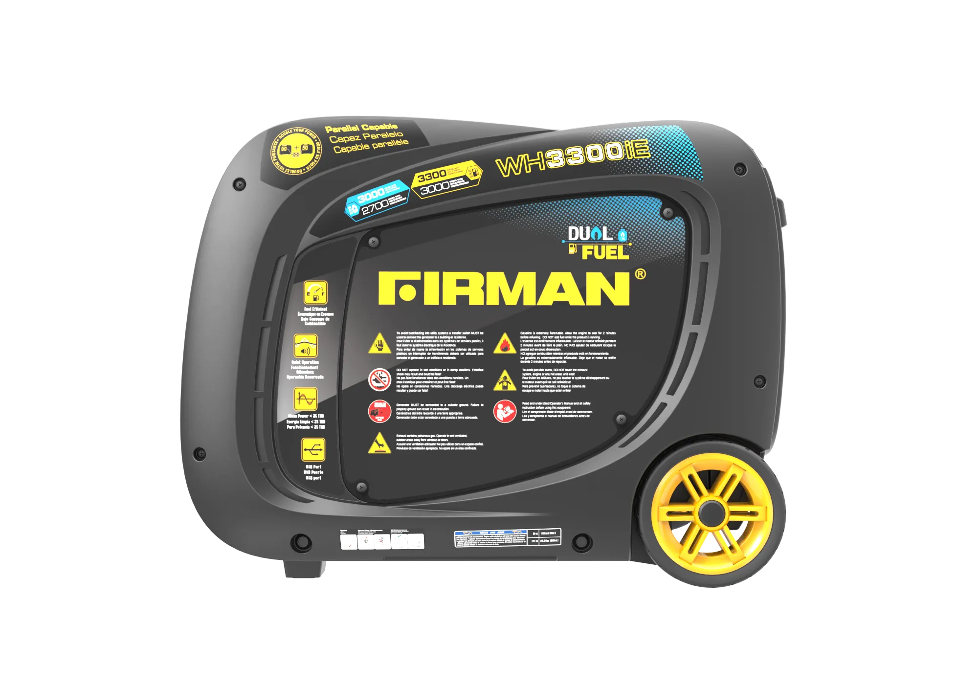 Firman Generator WH03042 Electric Start Whisper Series DUAL FUEL