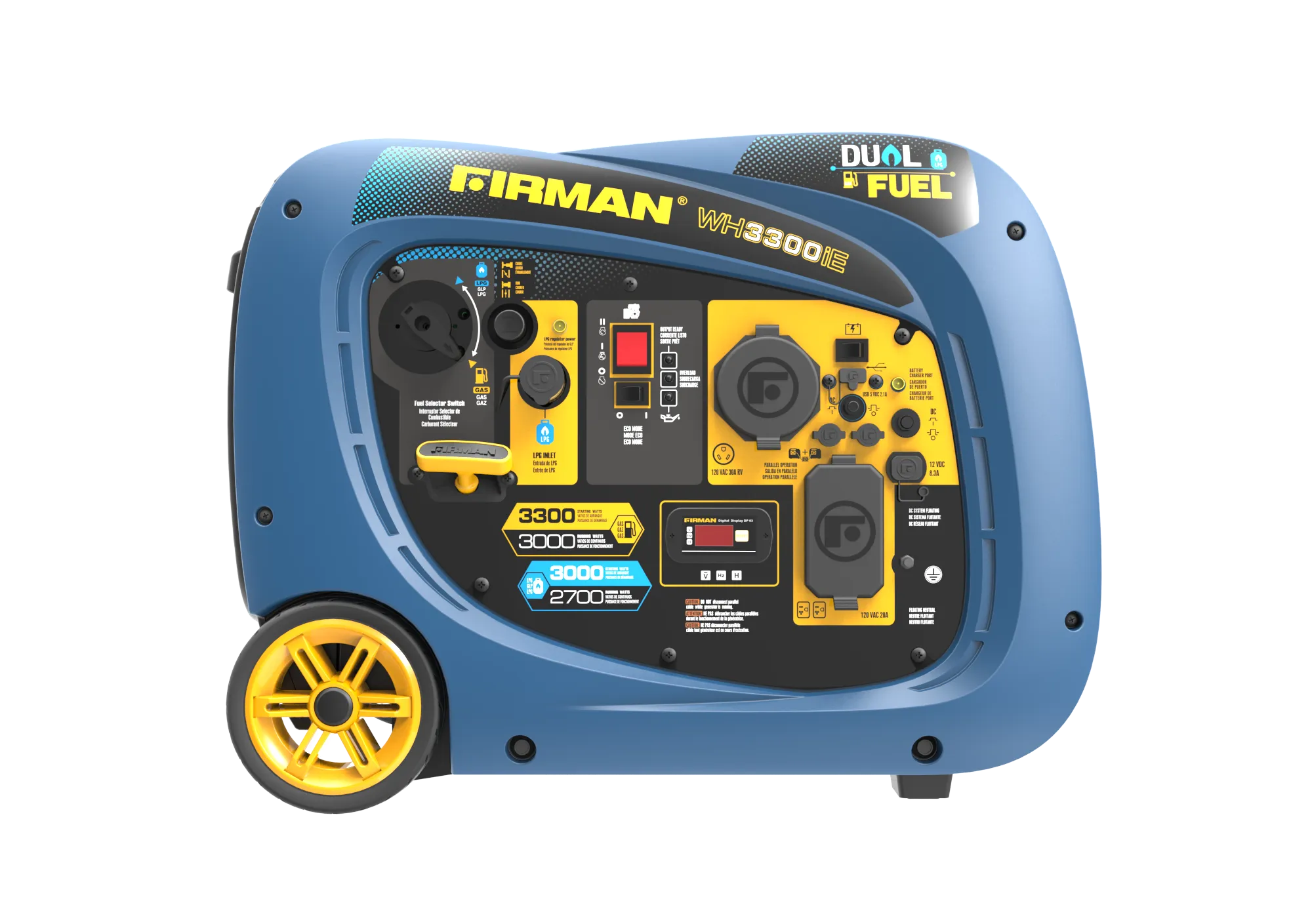Firman Generator WH03042 Electric Start Whisper Series DUAL FUEL