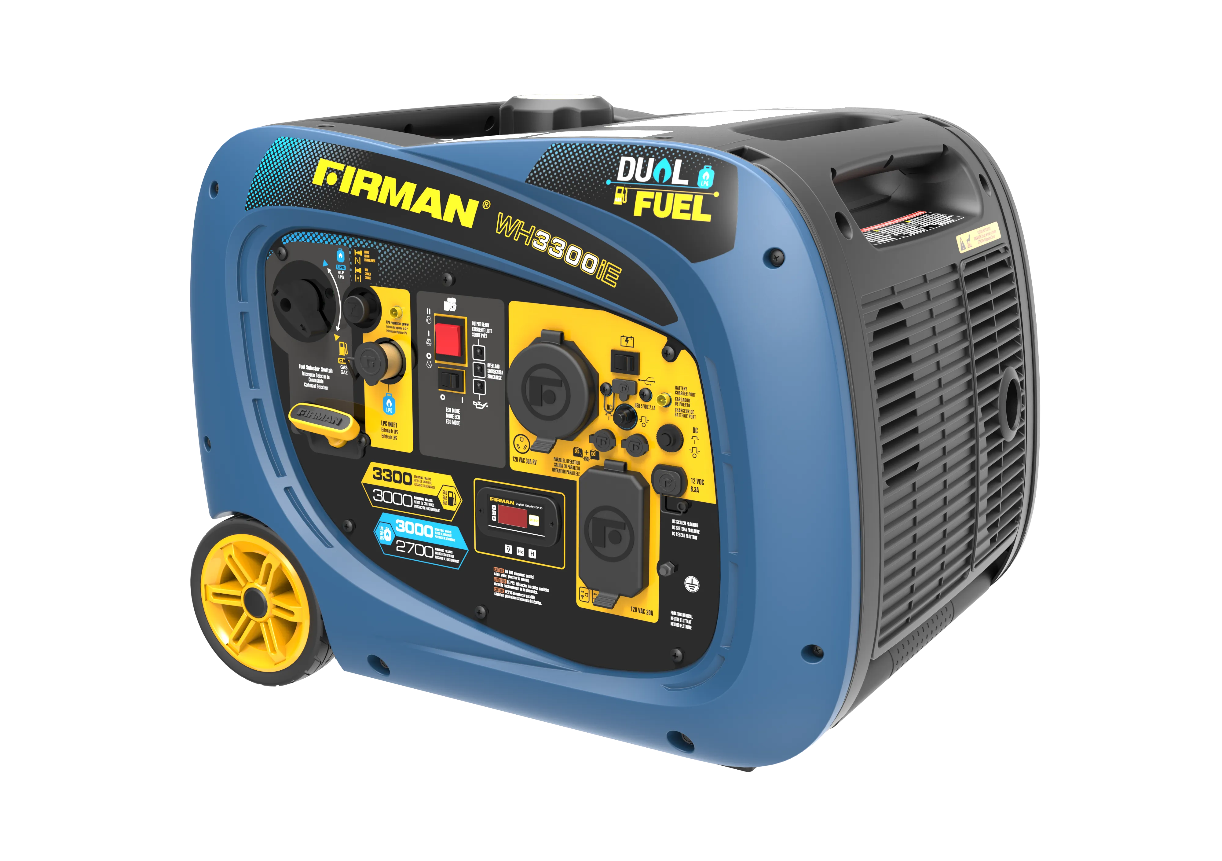 Firman Generator WH03042 Electric Start Whisper Series DUAL FUEL
