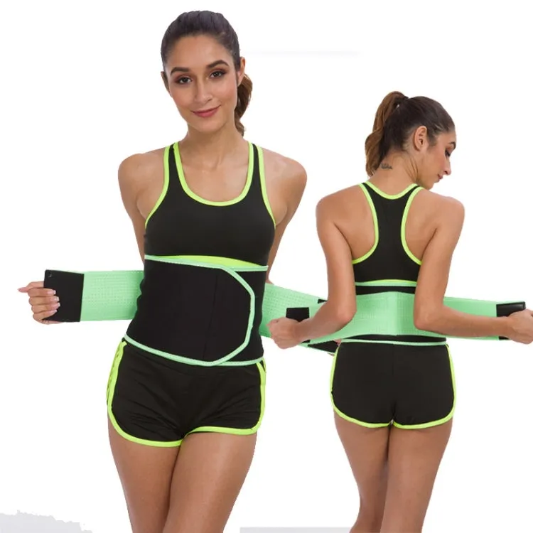 Fitness Protective Gear Sports Training Abdominal Belt Compression Sweat Protective Belt, Specification: M (105 x 20cm)(Green)