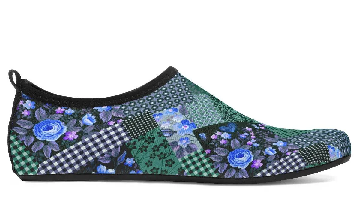 Flower Stripes Sky Blue Rose