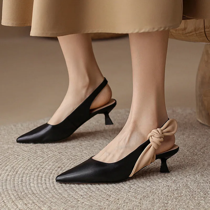 French Style Vintage White Low Heeled Professional Shoes