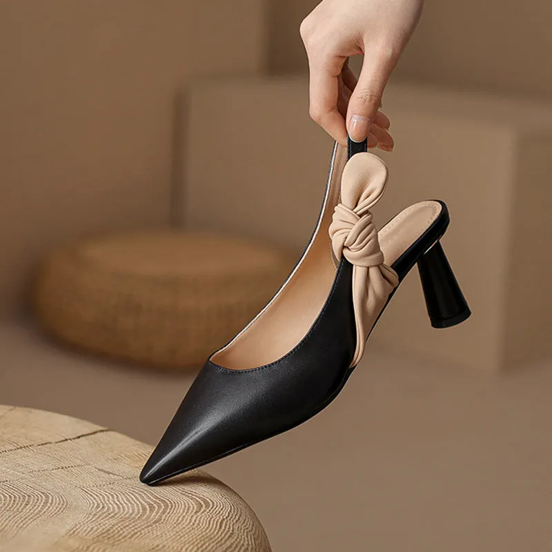 French Style Vintage White Low Heeled Professional Shoes