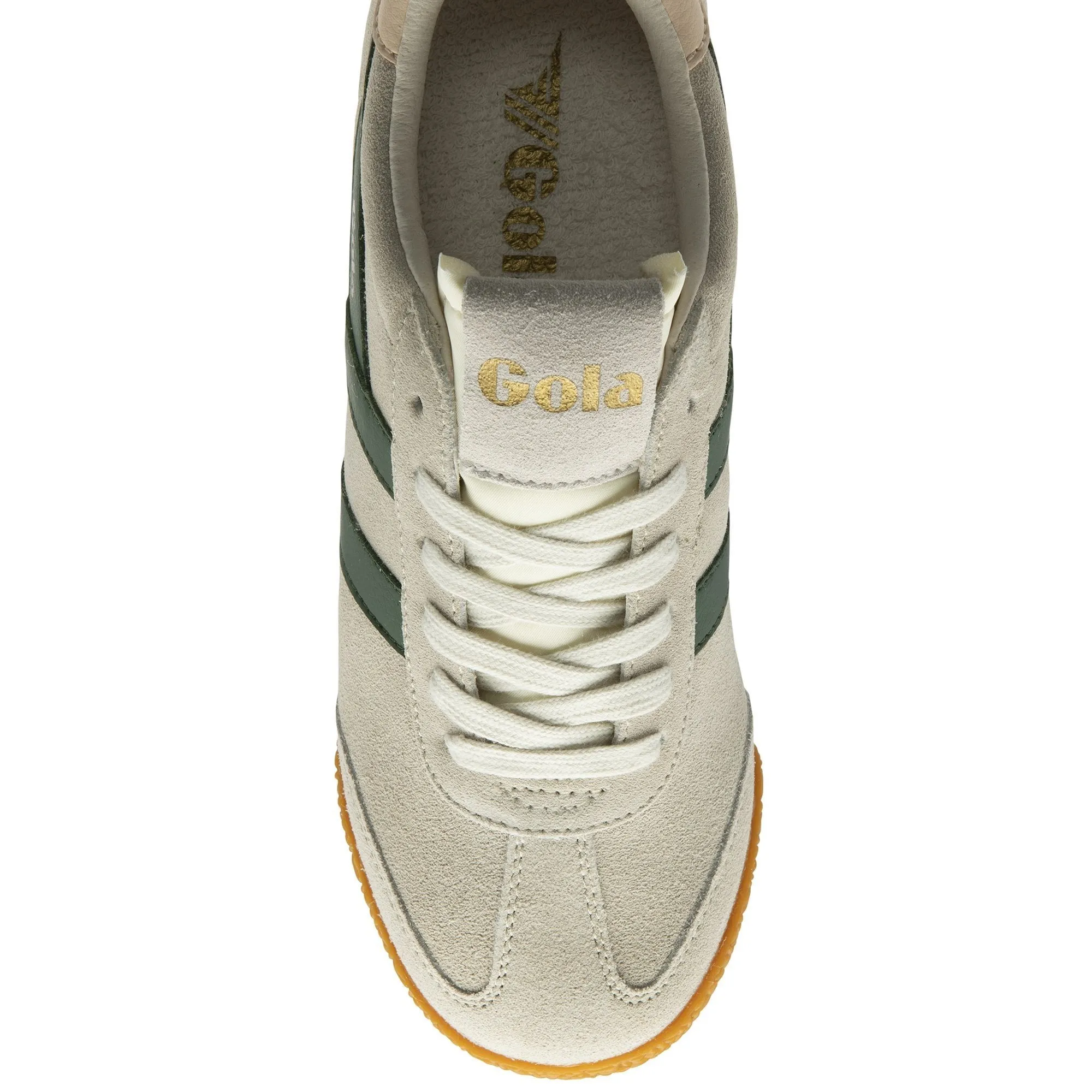 Gola Women's Elan Classic Sneakers - Wheat/Evergreen/Pearl Pink