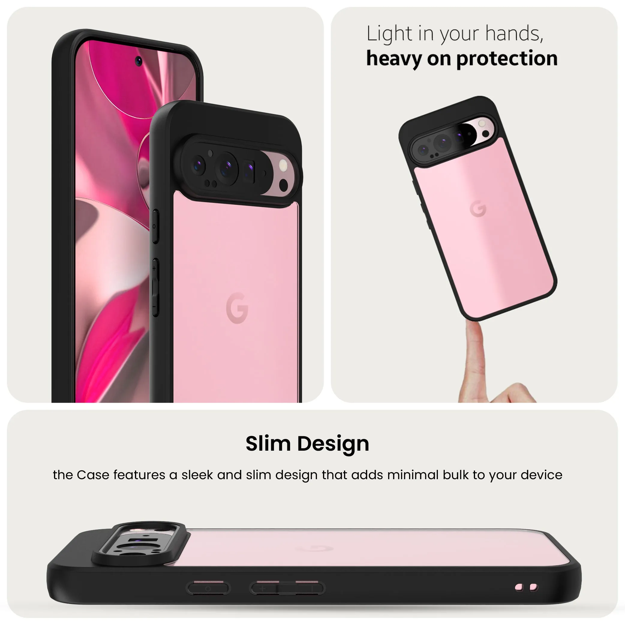 Google Pixel 9 (5G) Back Cover Case | Hybrid - Black