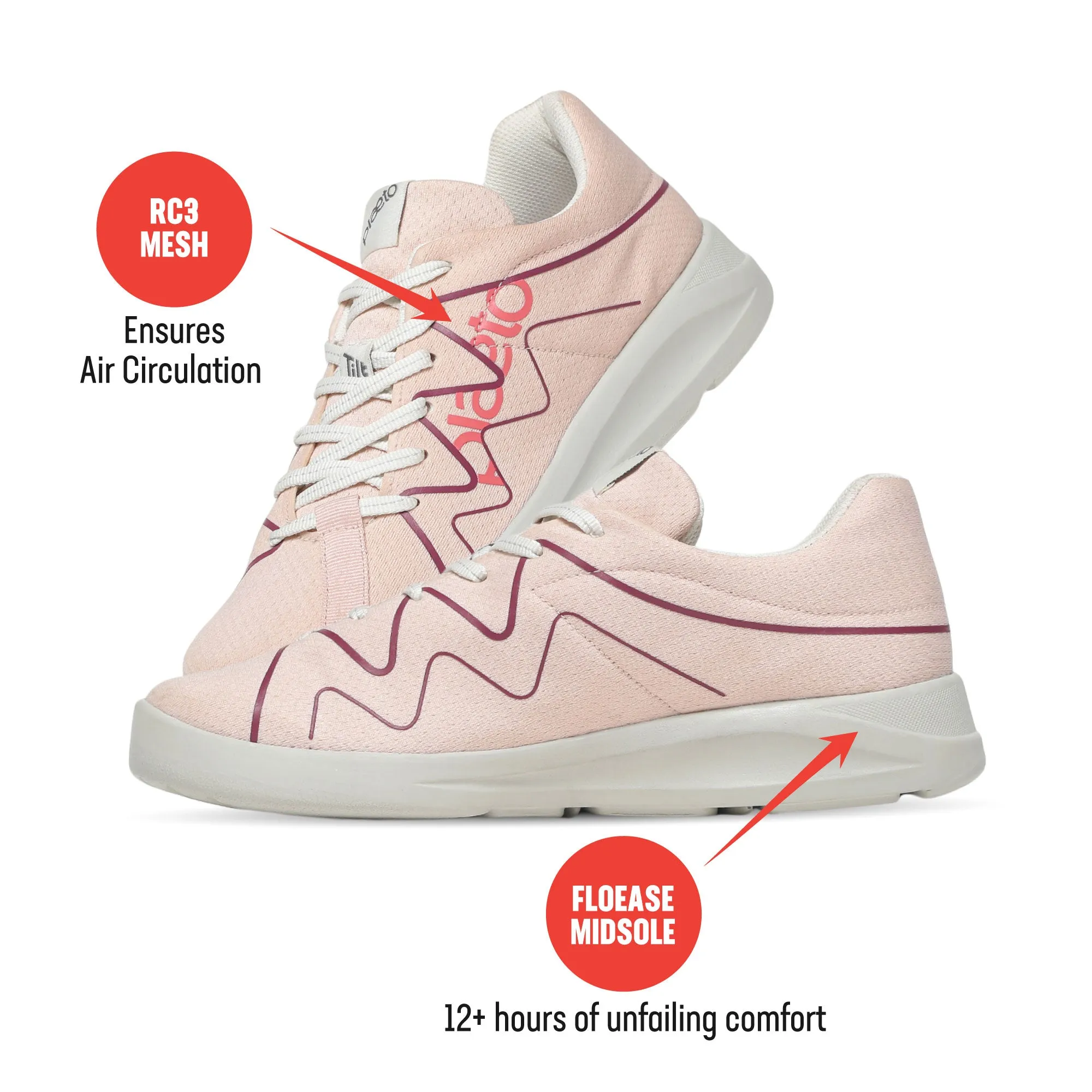 Gully Women's Sports Shoes - Pink / Orange