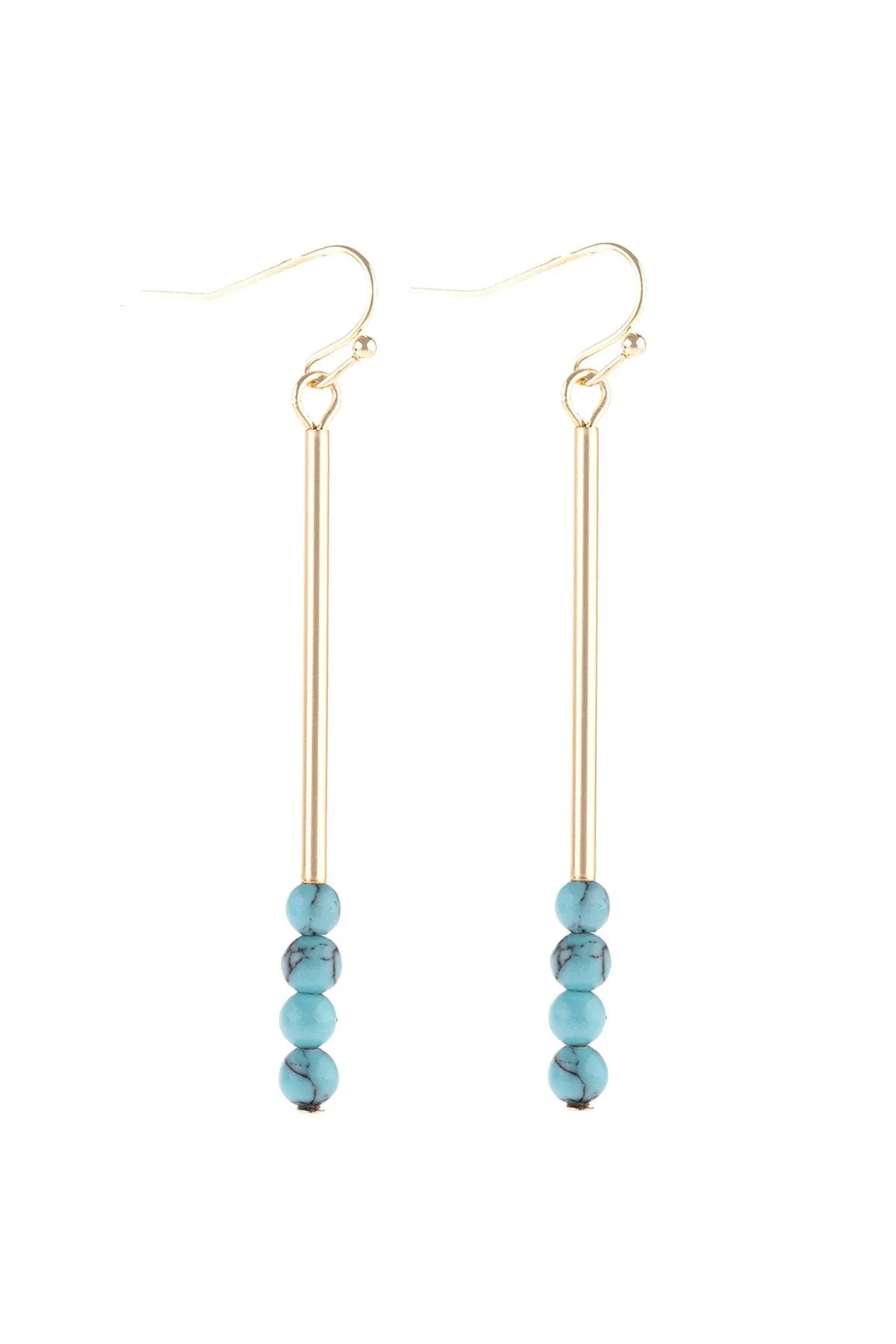 Hde3066 - Dangle Beads Hook Earrings