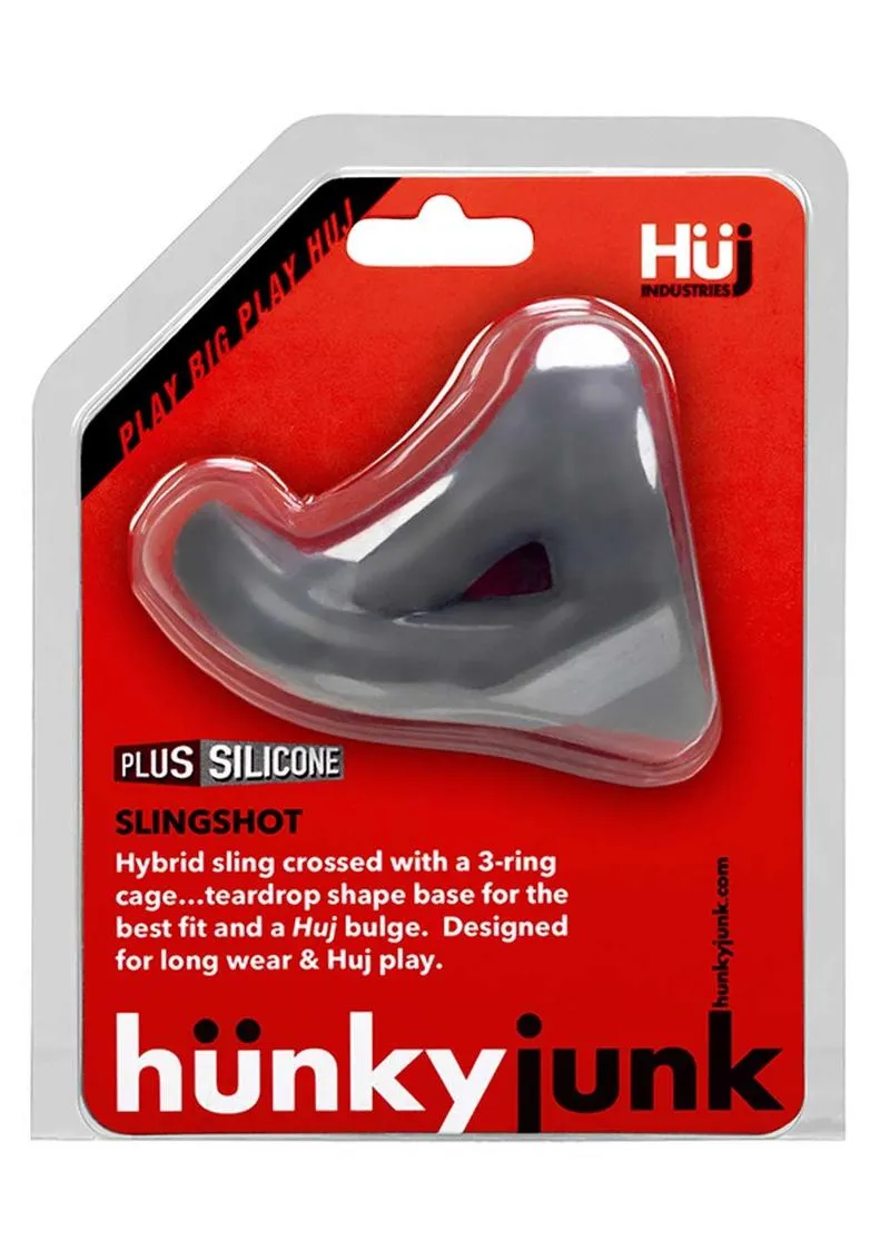 Hunkyjunk Slingshot Silicone 3 Ring Teardrop Cock Ring