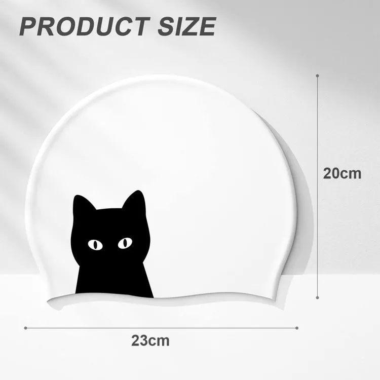 Hy08 Cute Cartoon Print Silicone Swimming Cap, Spec: Pink Pig