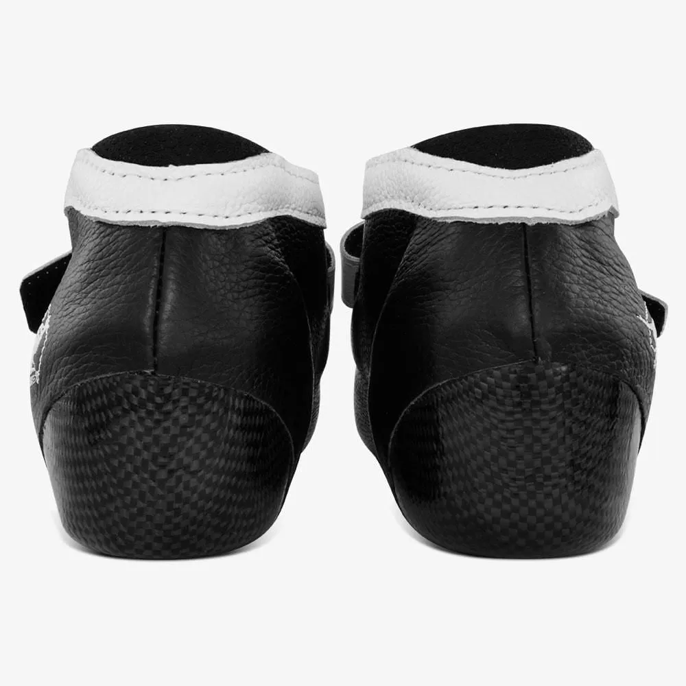 Hybrid Carbon Roller Derby Skate Boots Leather