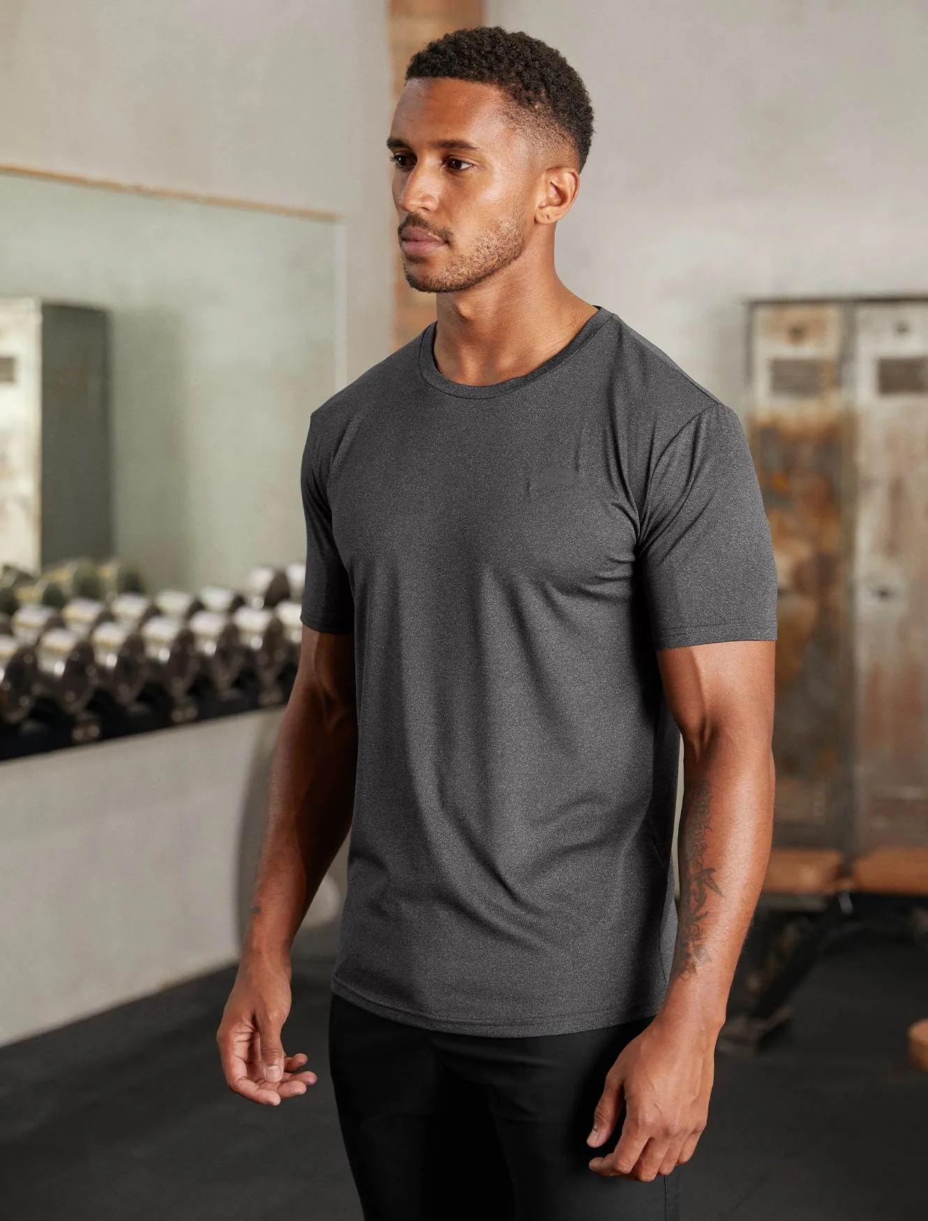 Hybrid Everyday T-Shirt - Black Marl