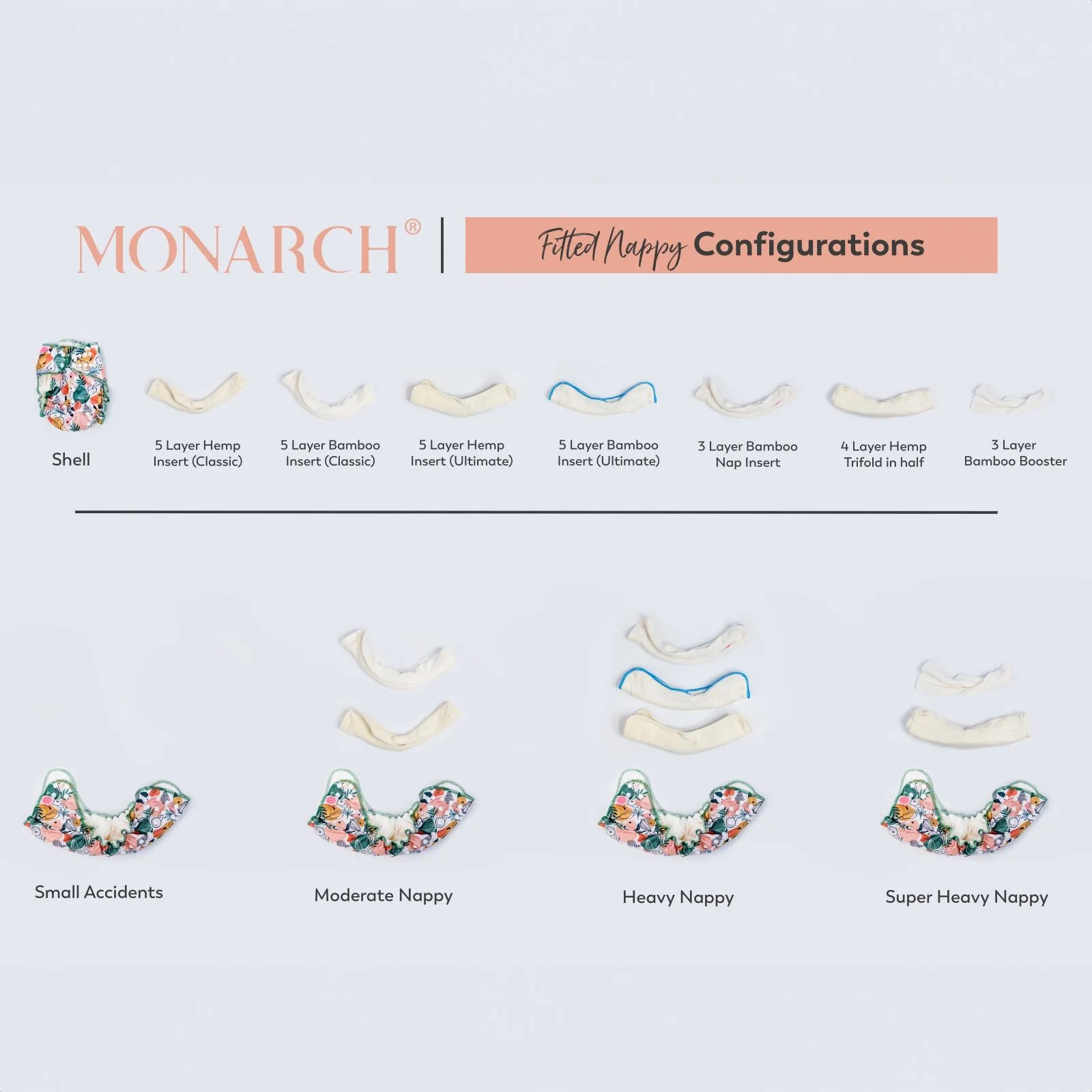 Hybrid Fitted Nappy Cover V1.0 | Moonlight Mischief (OSFM Only)