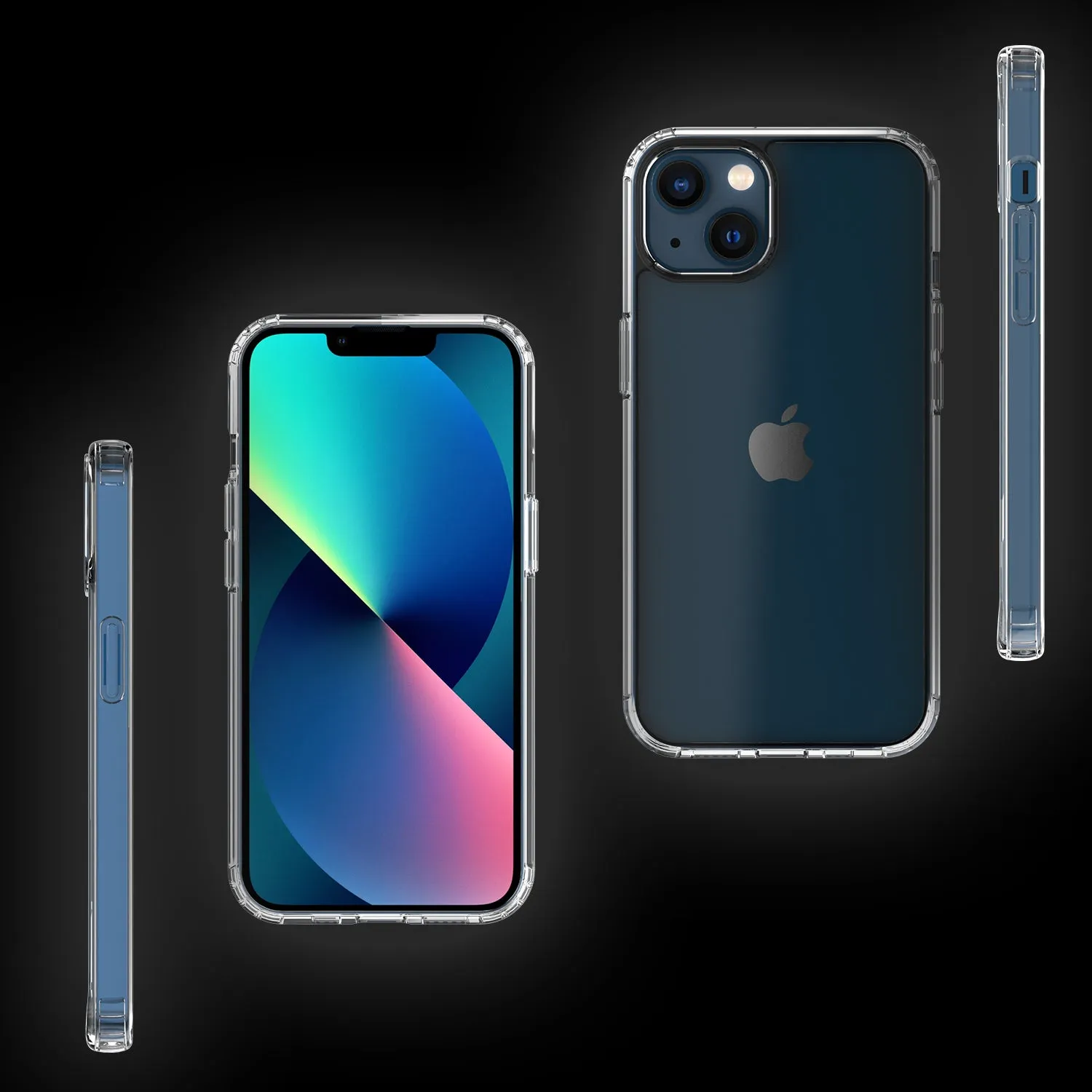 iPhone 13 Back Cover Case | Hybrid - Crystal Clear