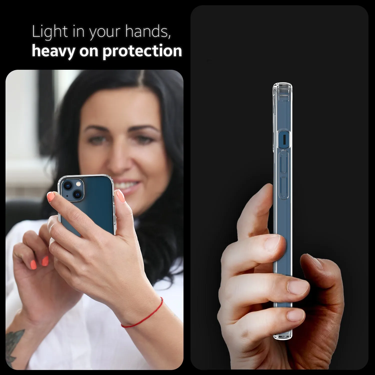 iPhone 13 Back Cover Case | Hybrid - Crystal Clear