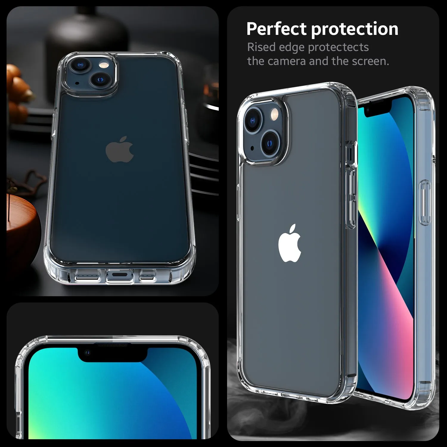 iPhone 13 Back Cover Case | Hybrid - Crystal Clear