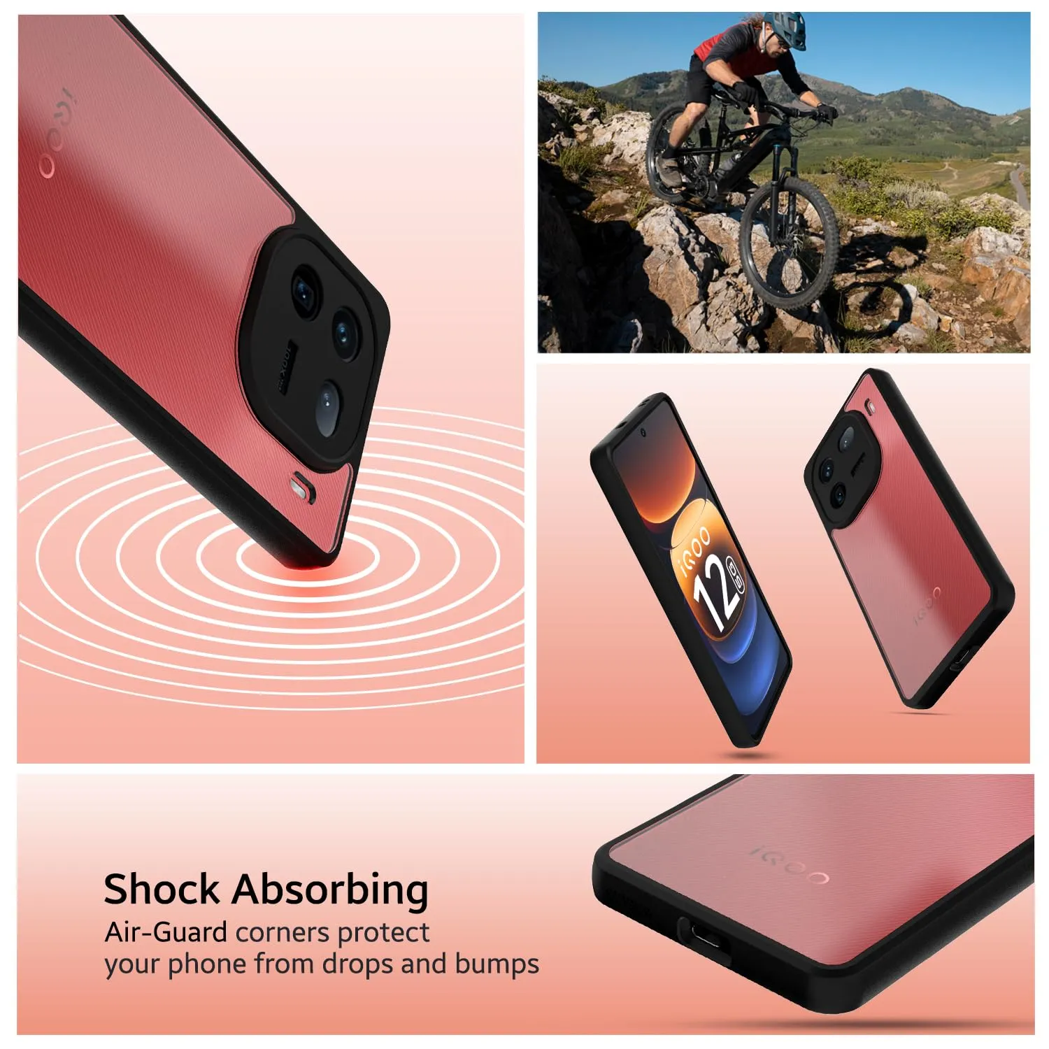 iQOO 12 Back Cover Case | Hybrid - Black