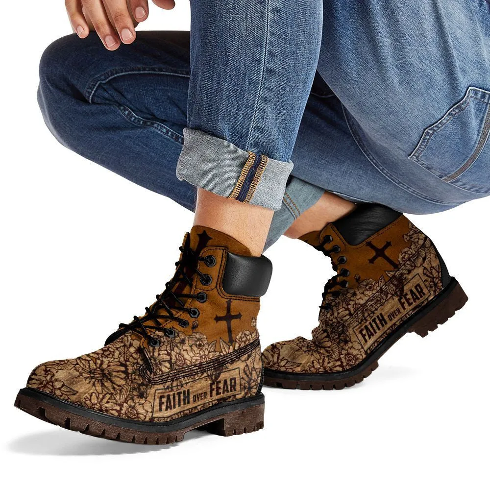 Jesus Leather Boots Brown - Christian Shoes For Men And Women