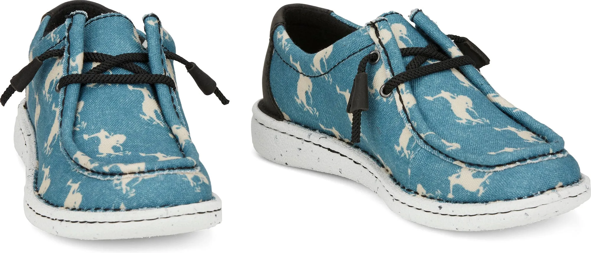Justin Women's Hazer Turquoise & Broncs Printed Slip On Shoes JL178