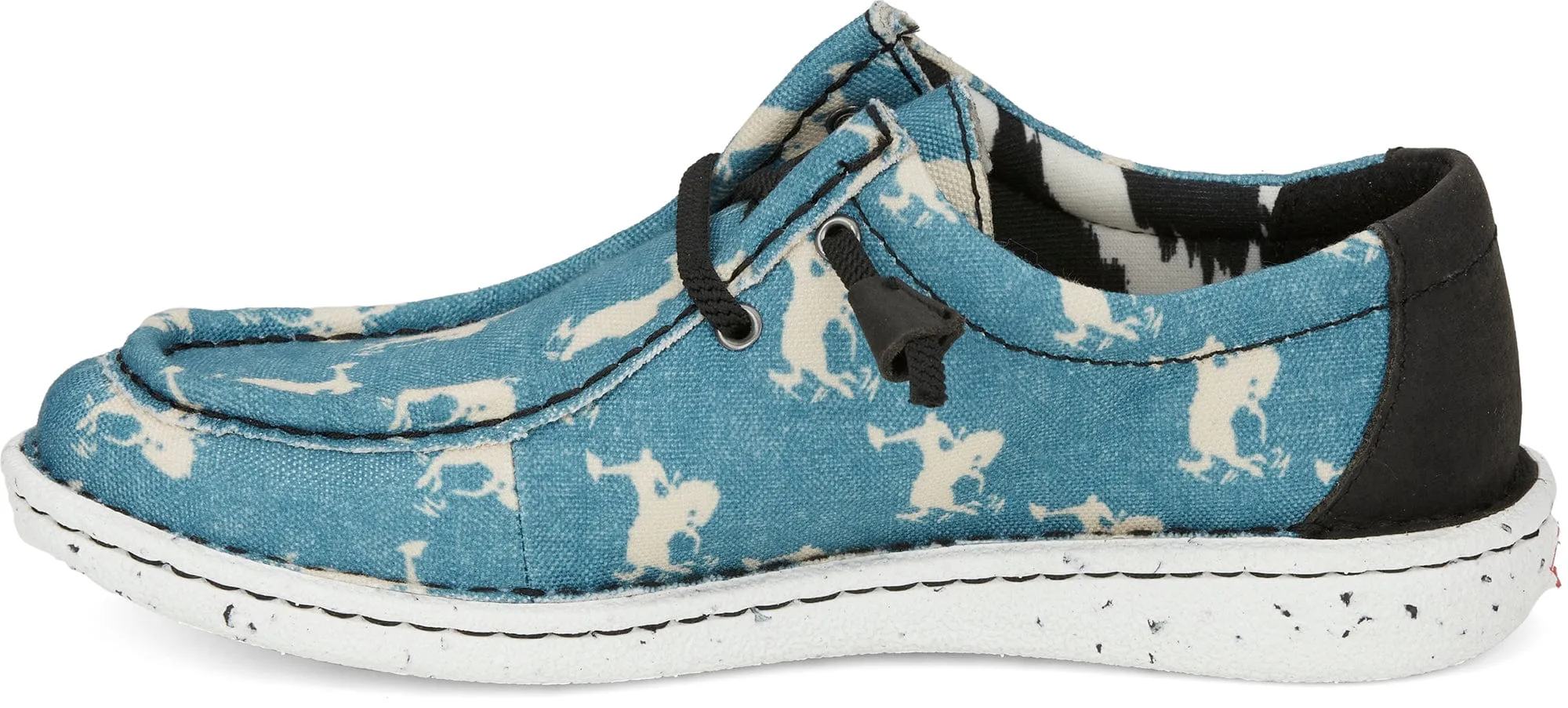 Justin Women's Hazer Turquoise & Broncs Printed Slip On Shoes JL178