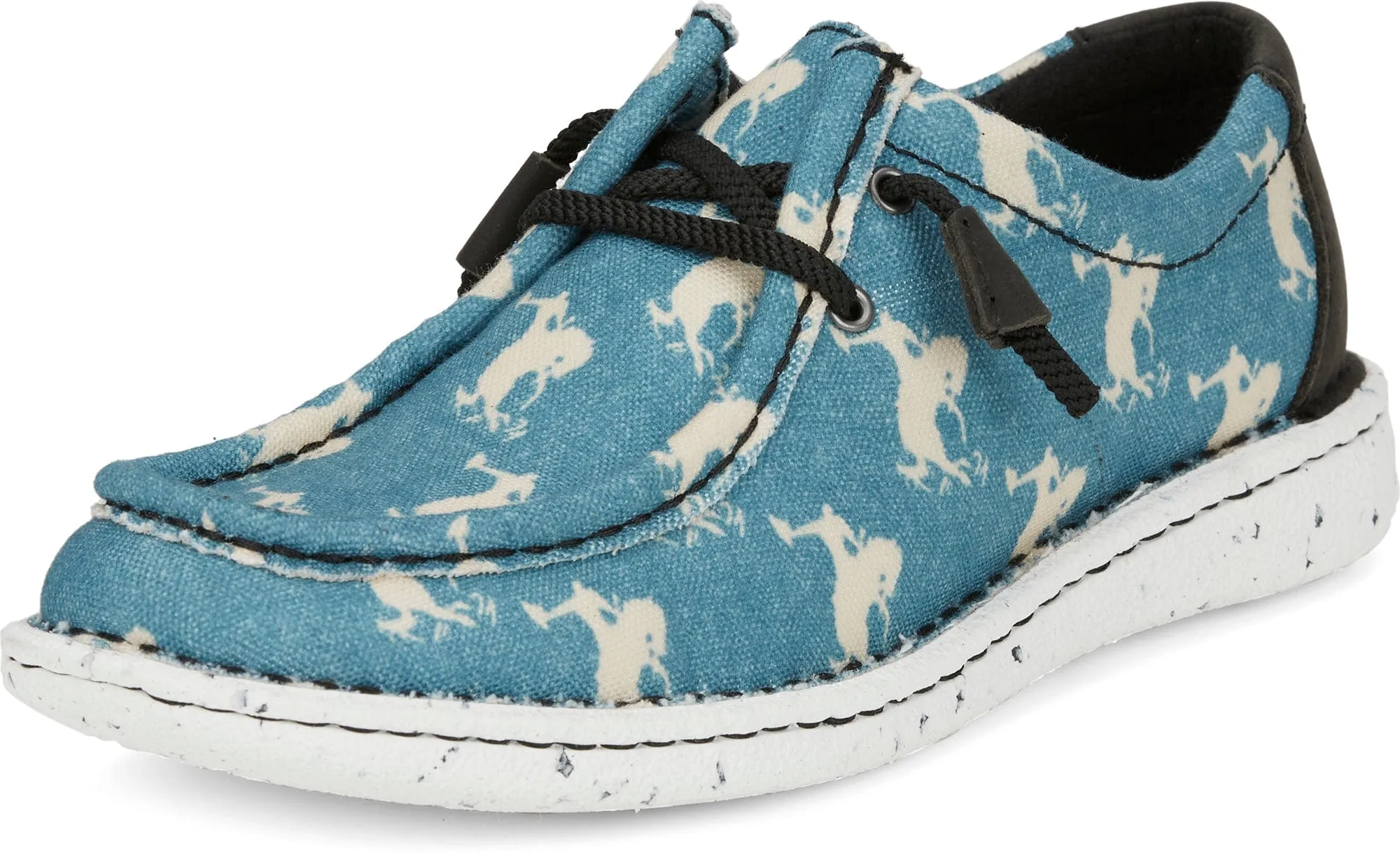 Justin Women's Hazer Turquoise & Broncs Printed Slip On Shoes JL178