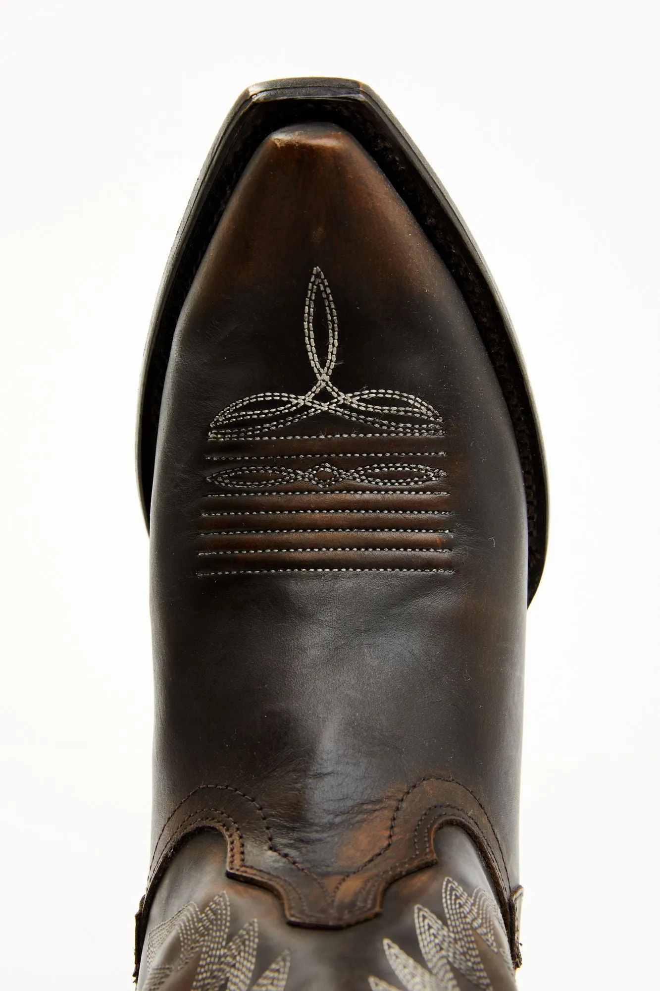Latigo Side Zip Distressed Tall Western Boot - Snip Toe